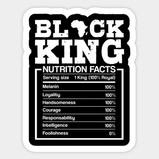 Juneteenth Black King Nutritional Facts, Melanin Dad Sticker